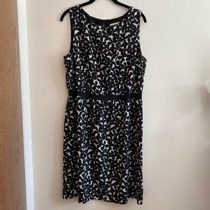 Loft Black & White Floral Dress